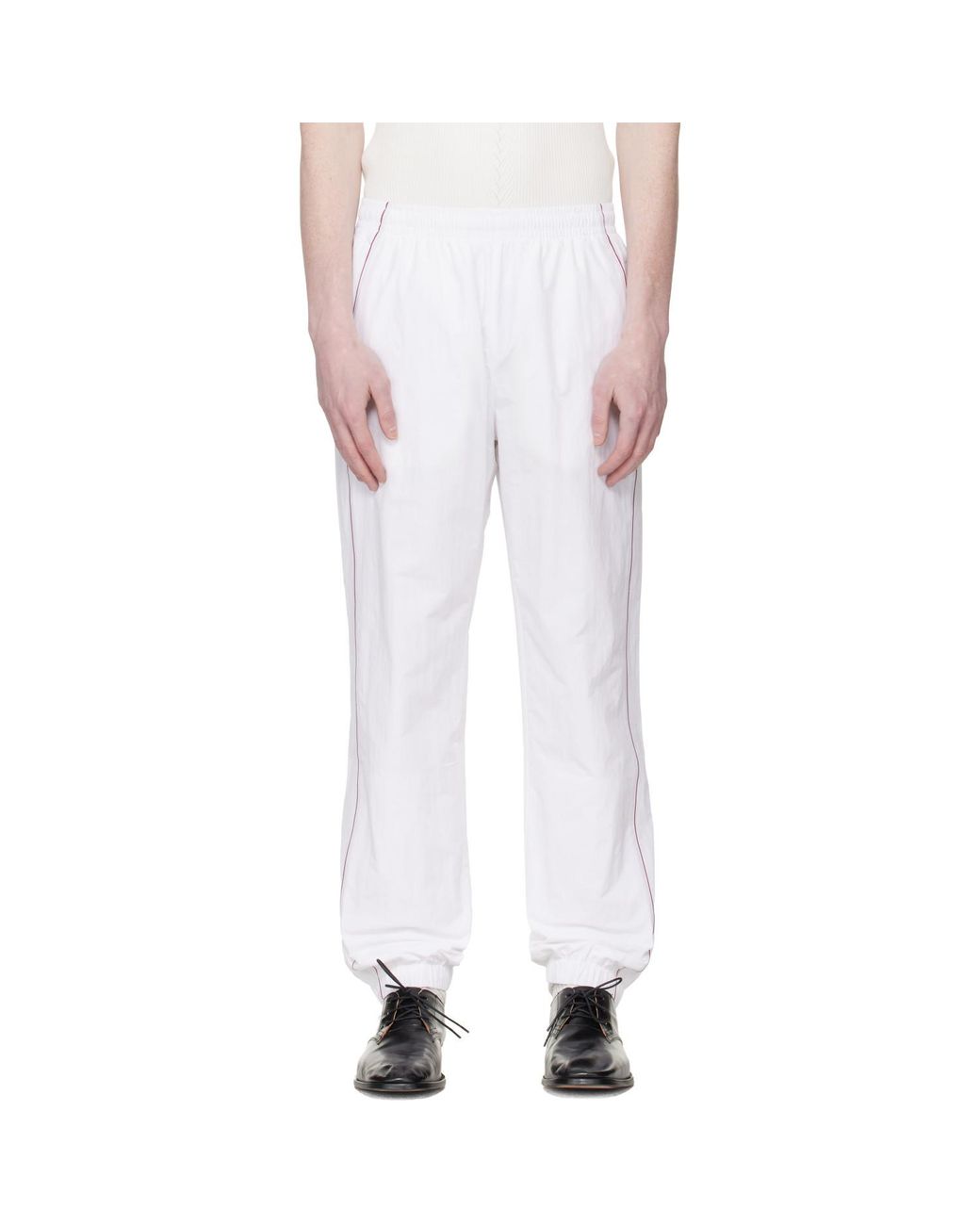 Lacoste White Top Tier Track Pants for men