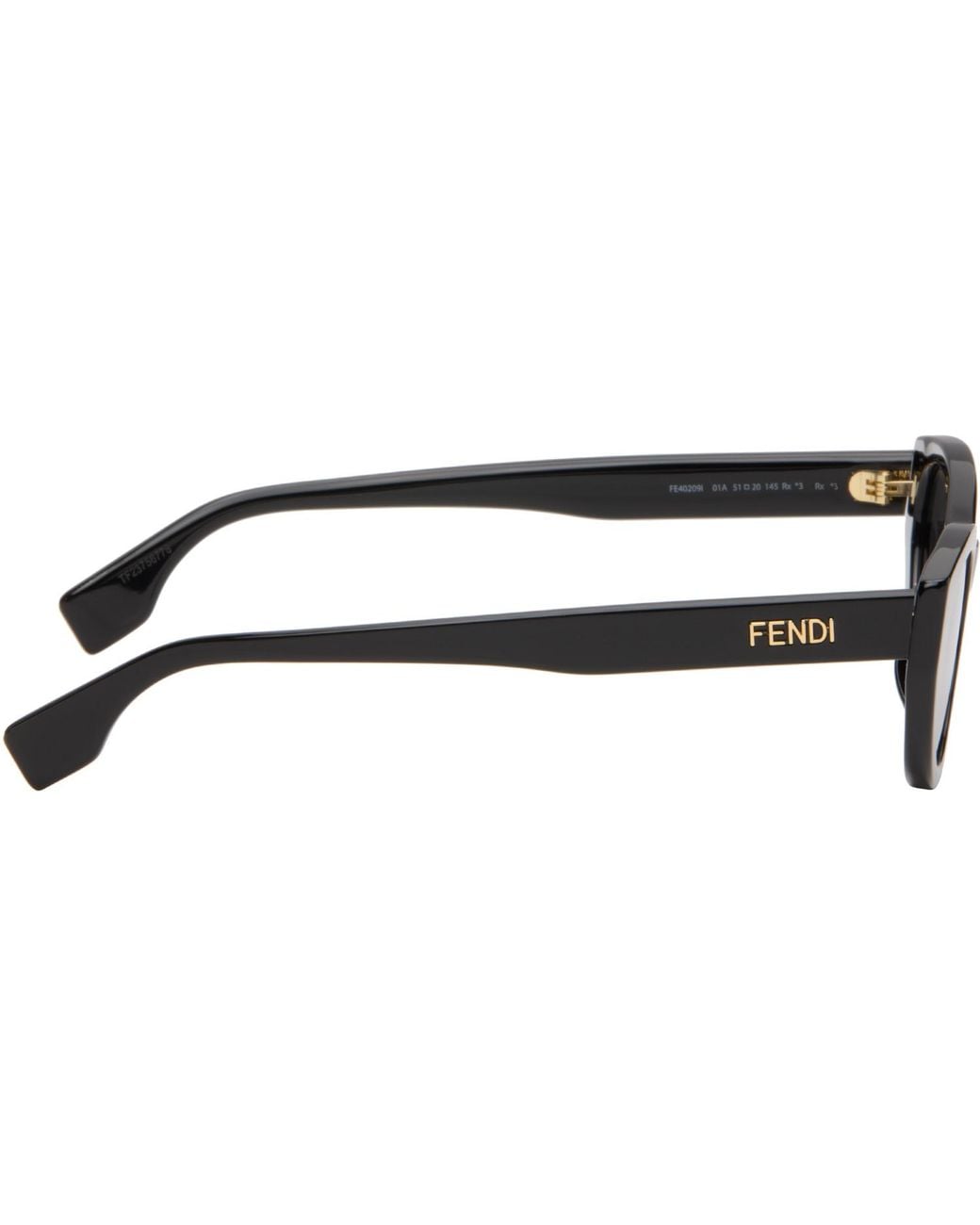 Fendi Gray Lettering Sunglasses