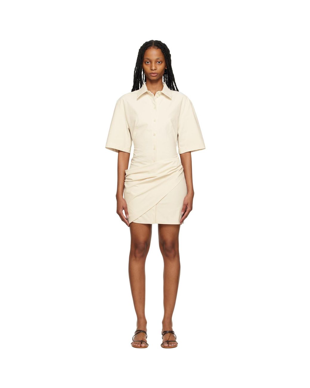 Jacquemus Black Off- Le Raphia 'La Robe Camisa' Minidress