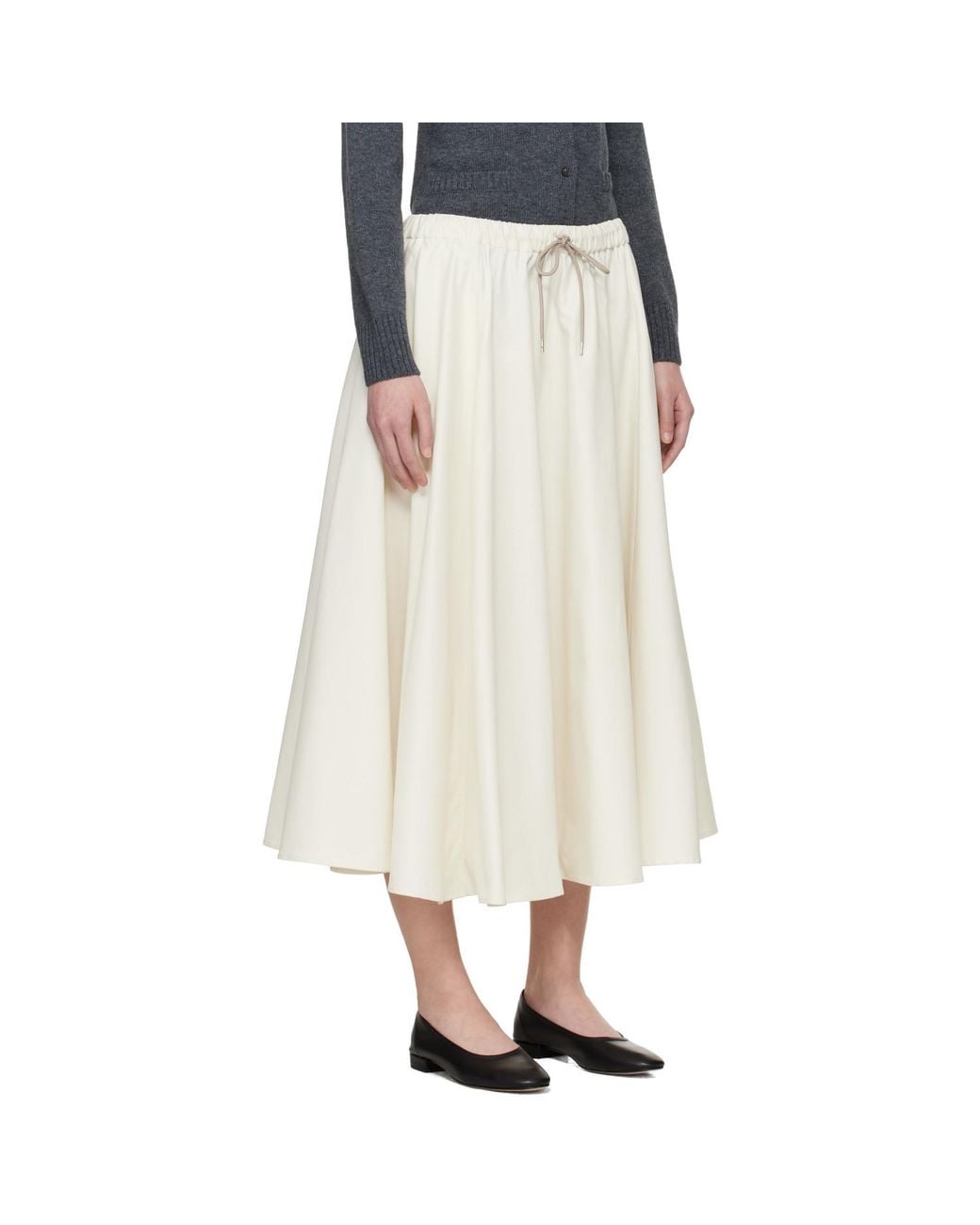 Cordera White Technical Midi Skirt