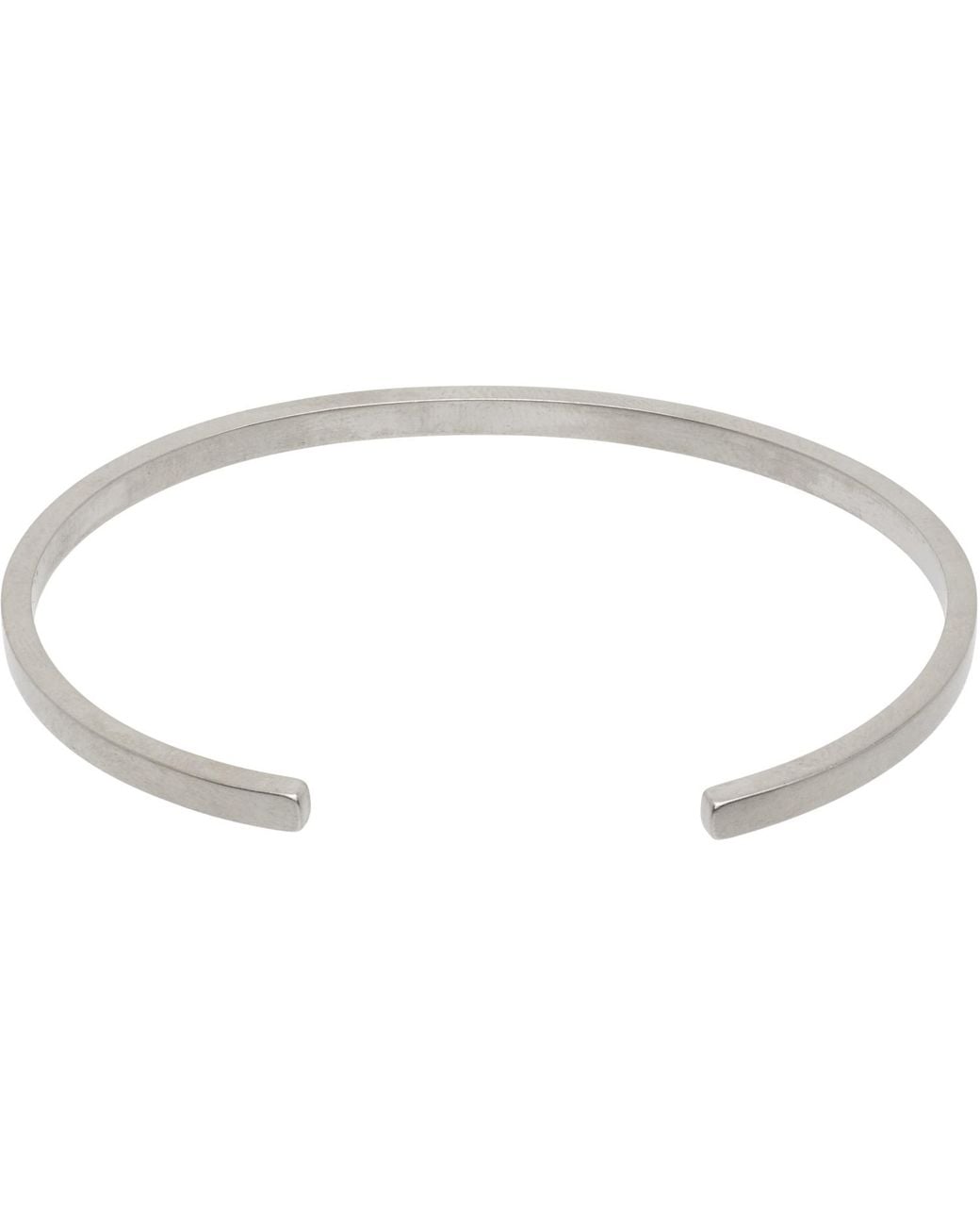 MM6 by Maison Margiela Black Numeric Minimal Signature Cuff Bracelet for men