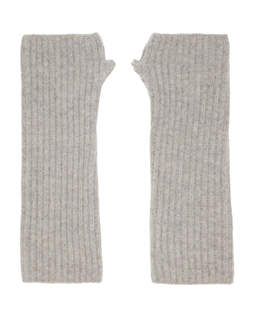 MM6 by Maison Margiela Gray Fisherman Knit Arm Warmers