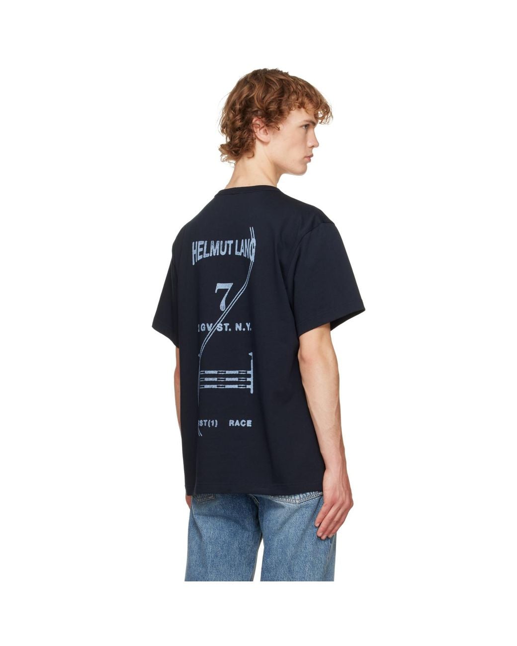 Helmut Lang Blue Ticket T-Shirt for men