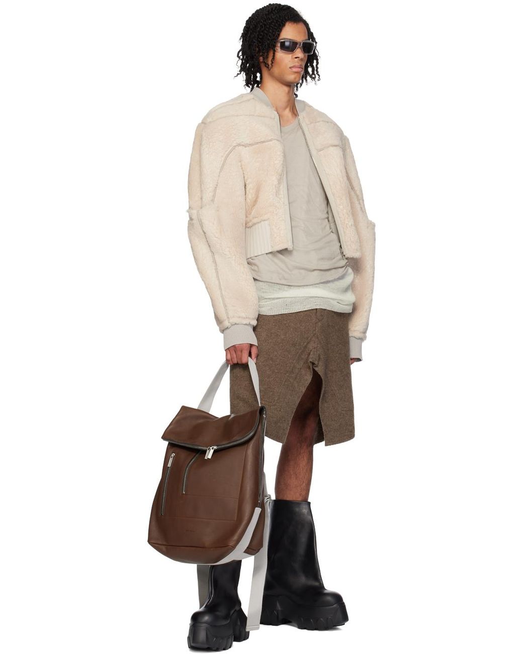 Rick Owens Porterville Flared Mega Tractor Boots in Black Rick Owens Porterville Flared Mega Tractor Boots in Black