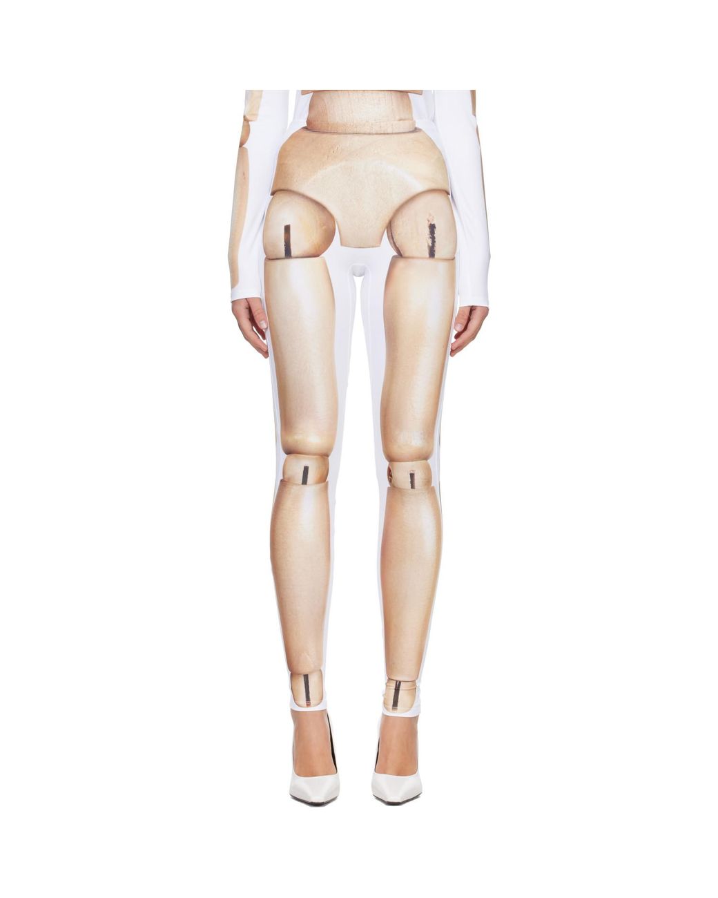 Jean Paul Gaultier Multicolor 'The Wooden Body' Leggings