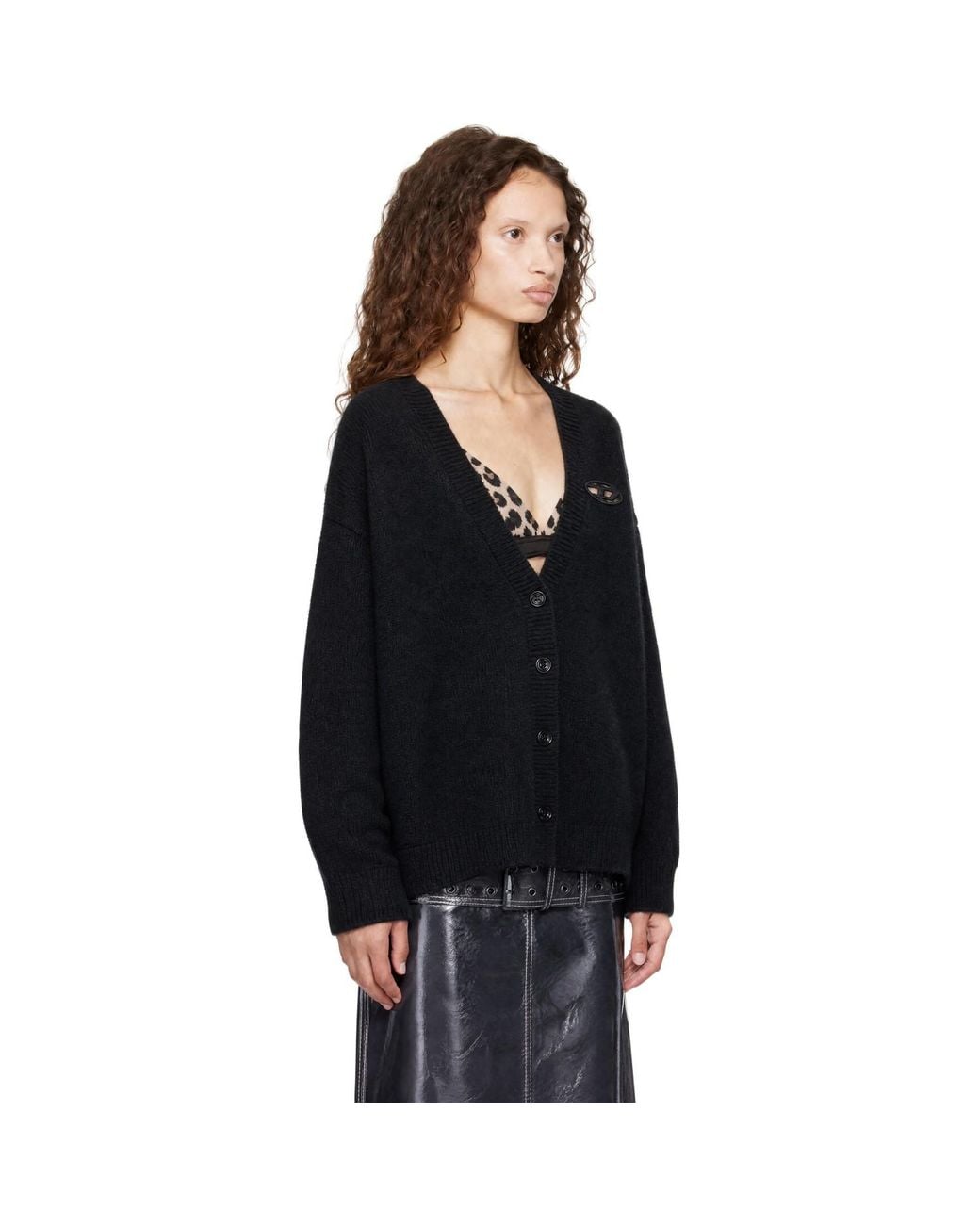 DIESEL Black Wool & Alpaca Blend Cardigan