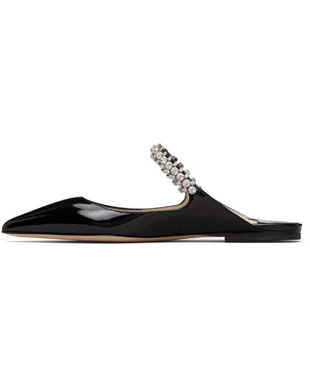 Jimmy Choo Black Ssense Exclusive Bing Slip-On Flats