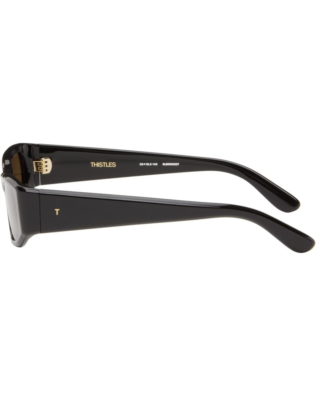 THISTLES Brown 'The Suede' Sunglasses