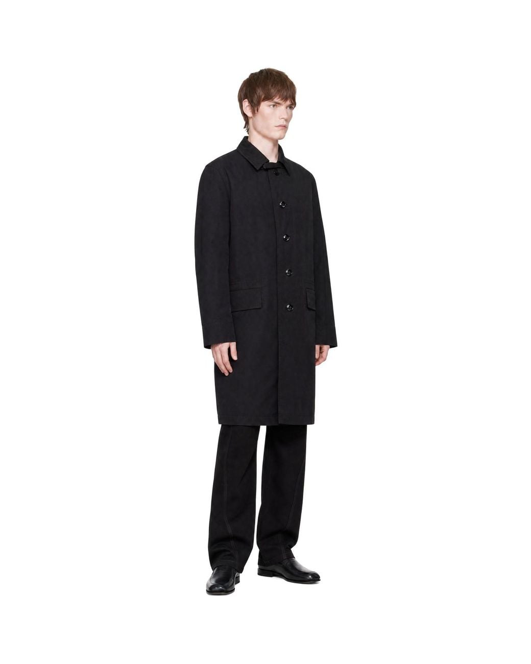 Lemaire Black Twill Rain Jacket for men