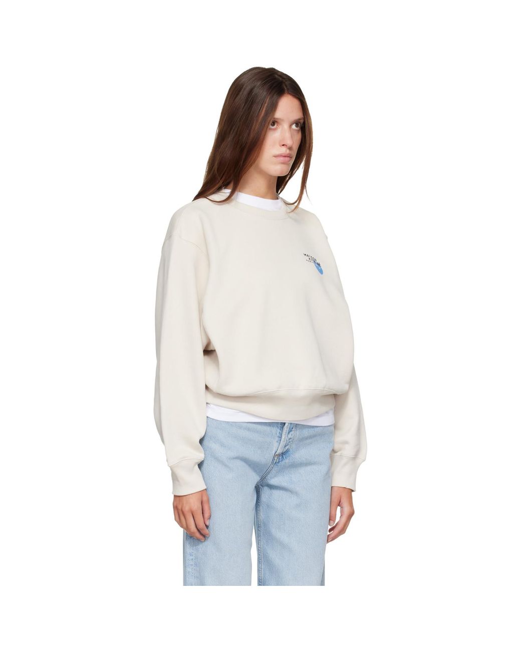 Pull Molletonné Décontracté À Image À Logo Fox Maison Kitsuné en coloris White