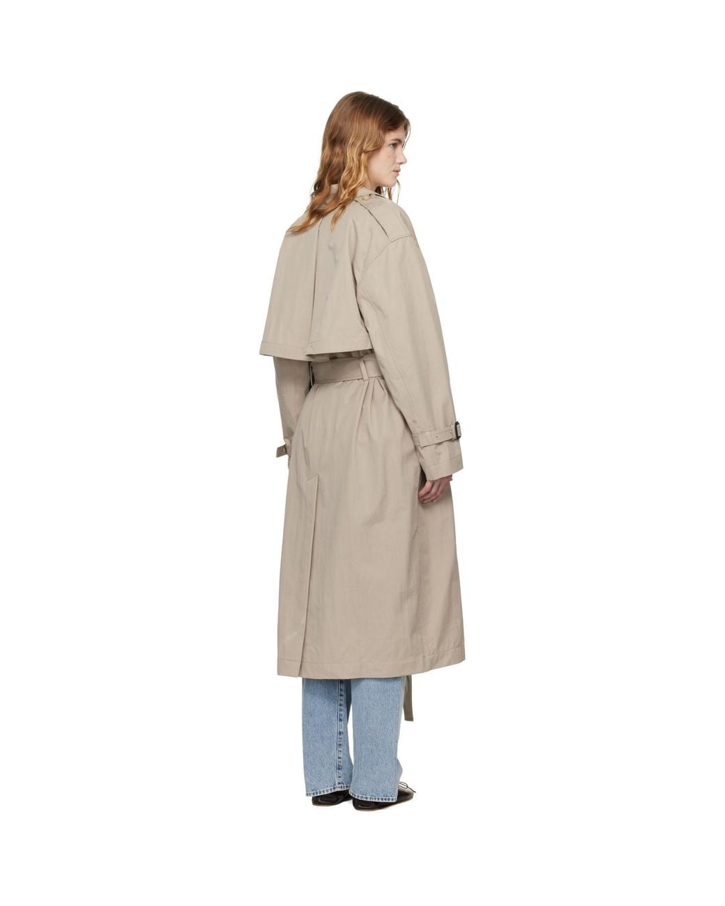 Totême  Multicolor Taupe Crisp Summer Trench Coat