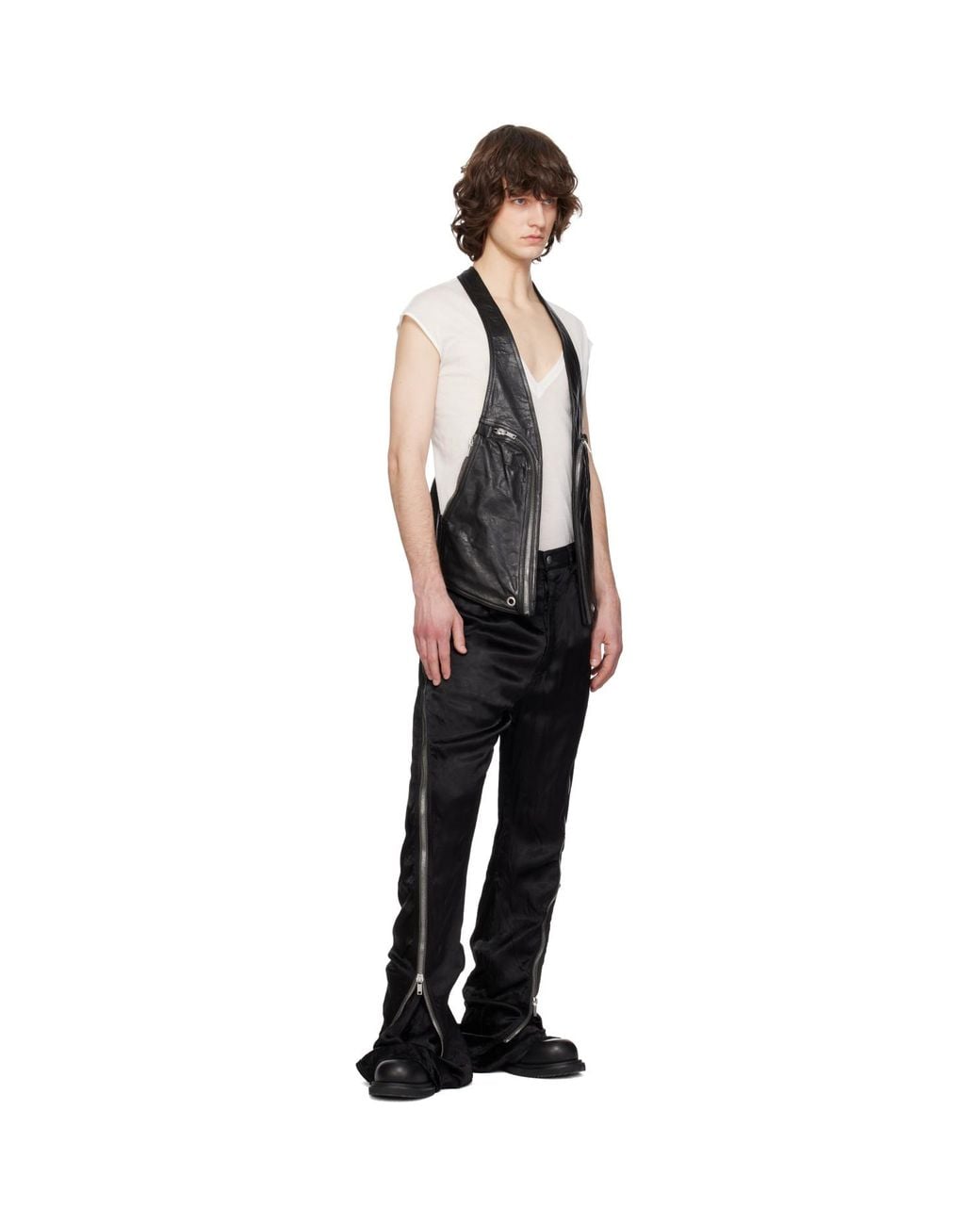 Rick Owens Black Temple Bolan Banana Trousers for men