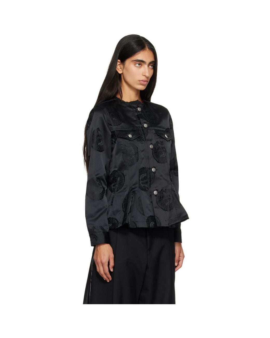 Comme des Garçons Black Jacquard Jacket