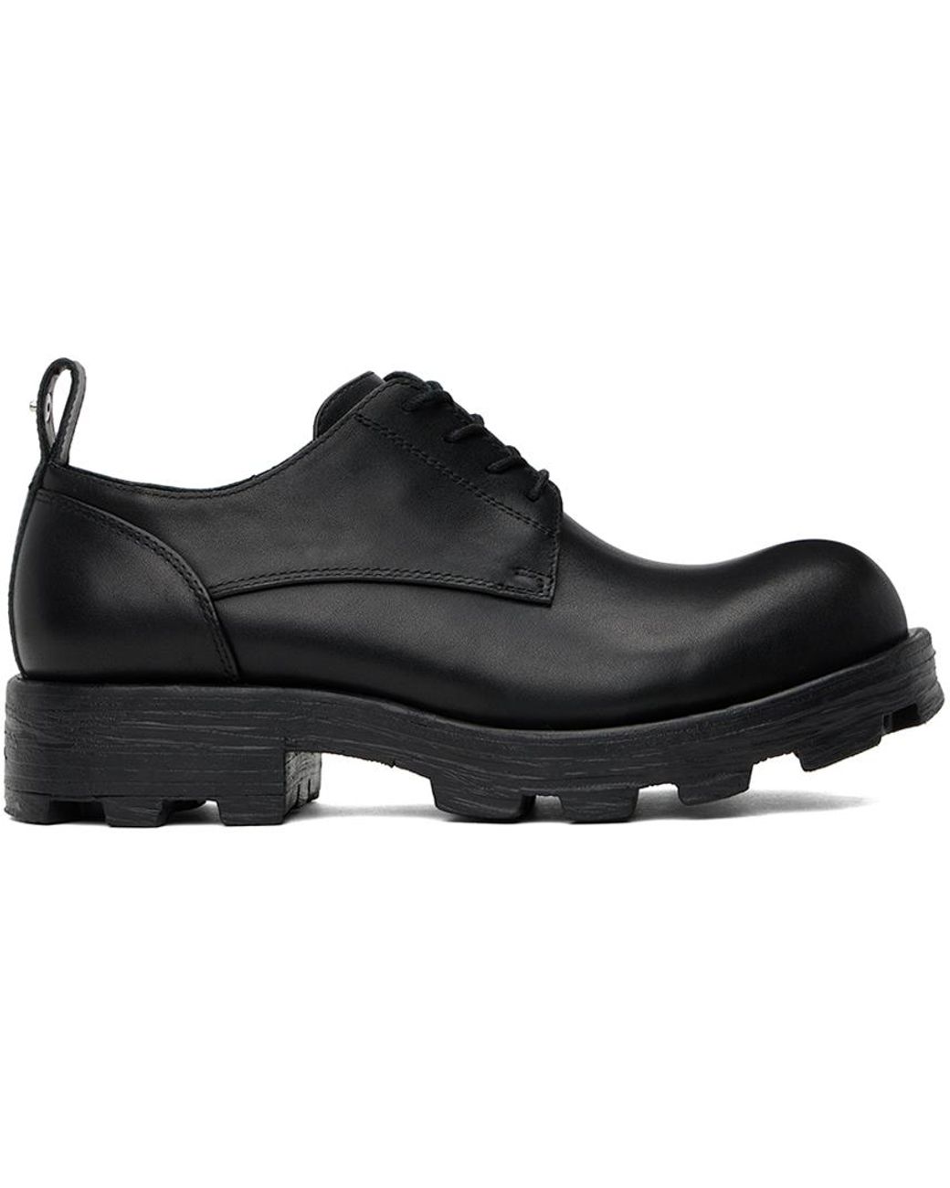 ディーゼル DIESEL D-HAMMER SH (ブラック/25.5) Diesel D-Hammer SH - Lace-up shoes in shiny leather - Lace