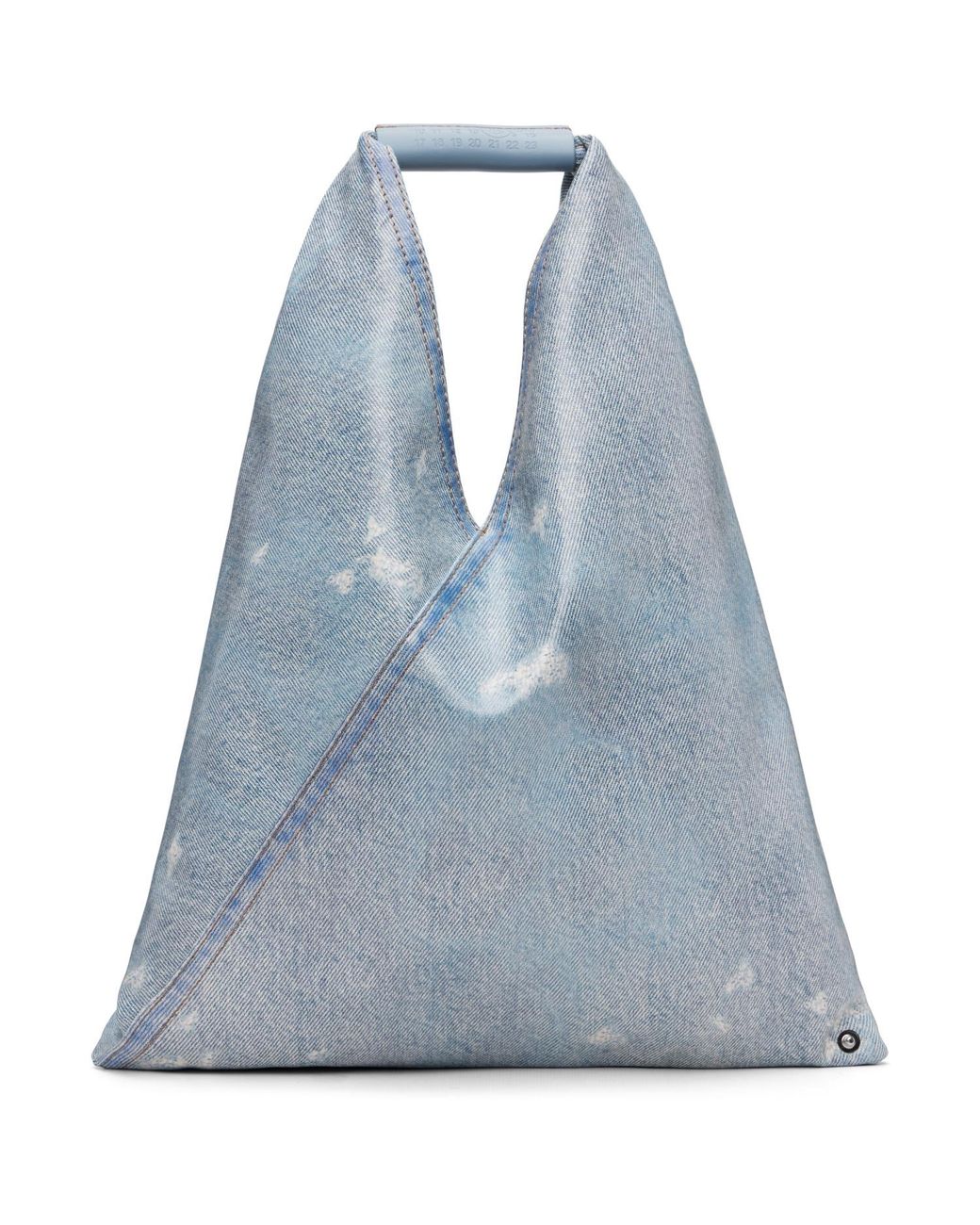 MM6 by Maison Margiela Blue Small Triangle Tote