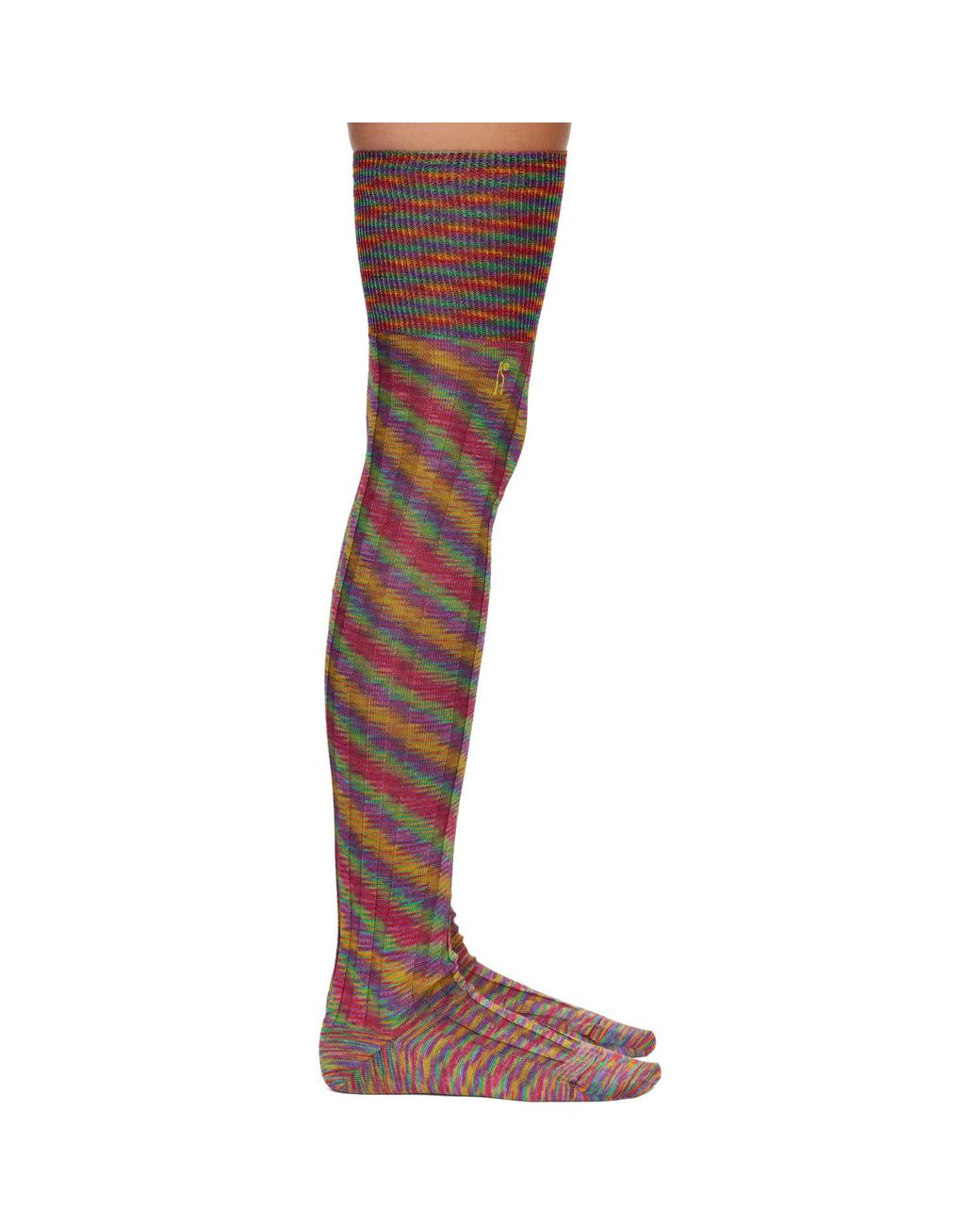 Kiko Kostadinov Brown Sitella Thigh High Socks