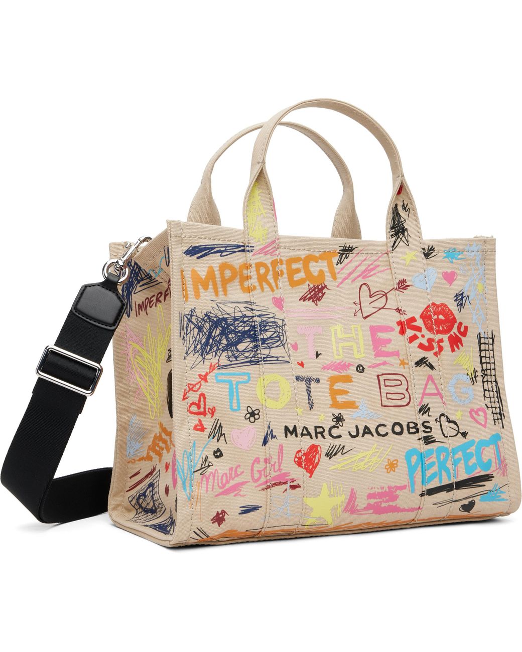 Marc Jacobs Pink 'The Punk Scribble Canvas Medium' Tote