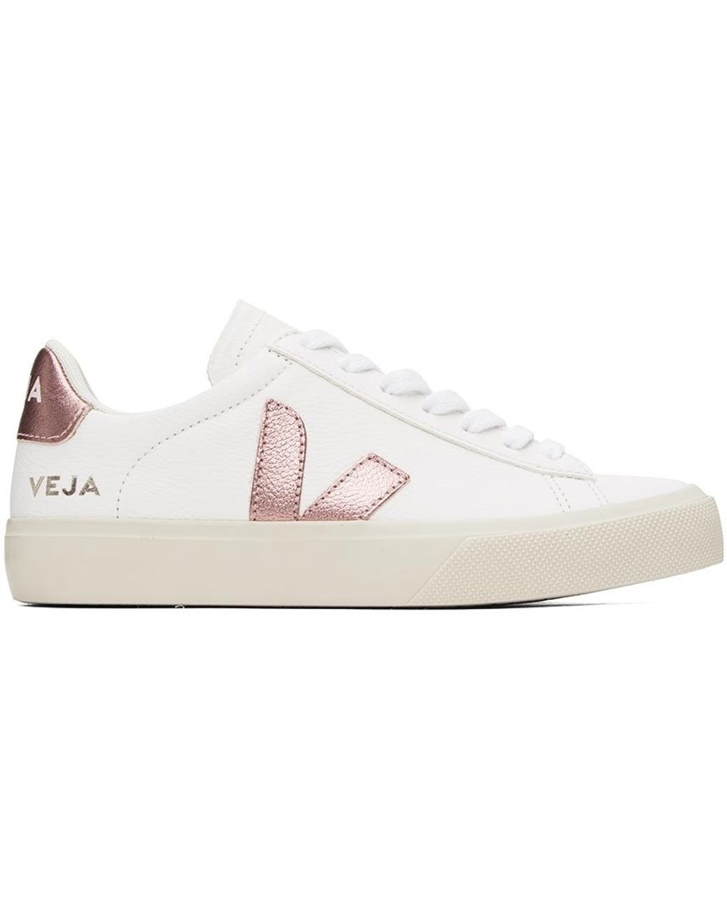 Veja White Pink Campo Sneakers in Black Lyst UK