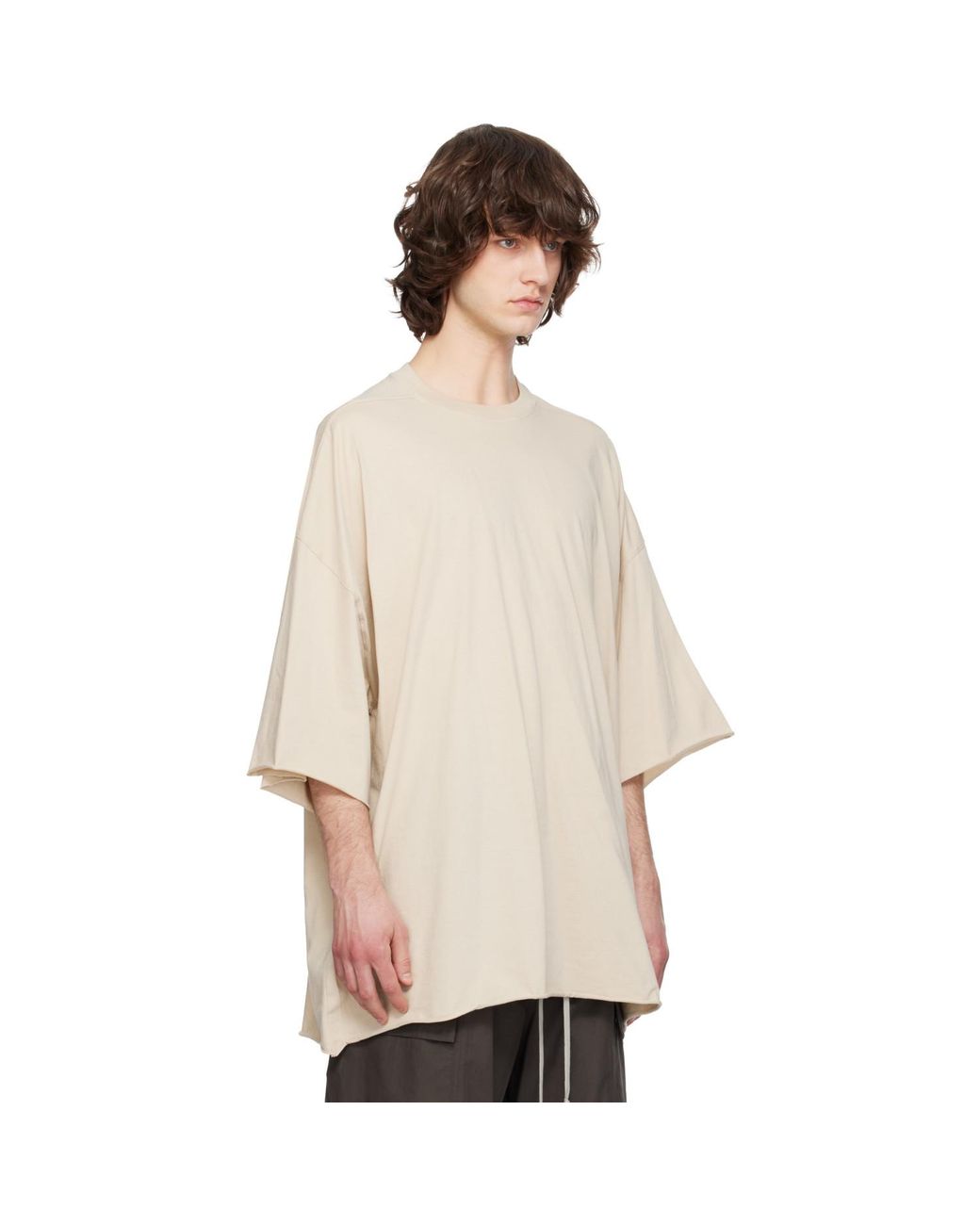 Rick Owens Natural Temple Tommy T-Shirt for men