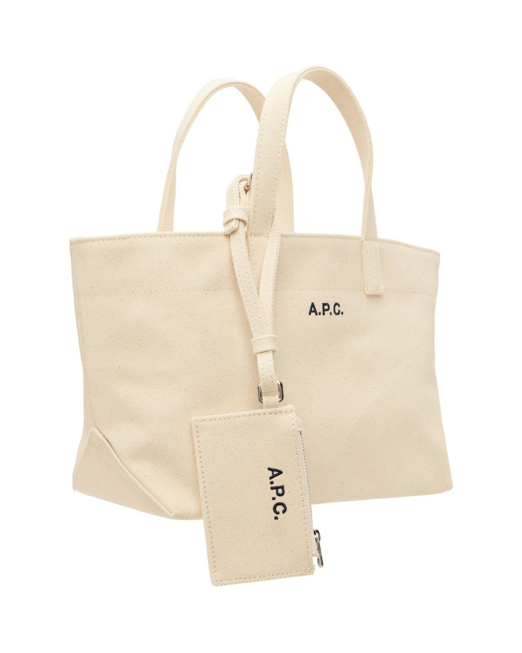 A.P.C. Natural Off- 'Le Drummer' Toile Small Tote