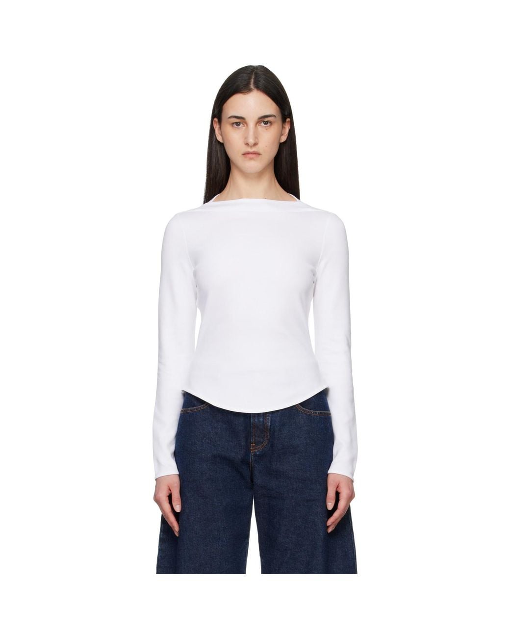 Alaïa White Cotton T-Shirt