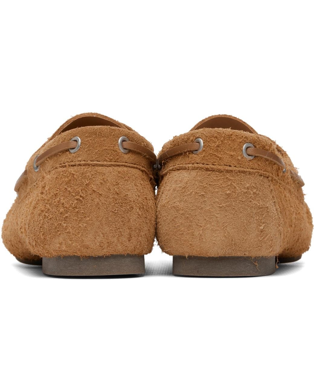 A.P.C. Brown Tan Camille Boat Shoes