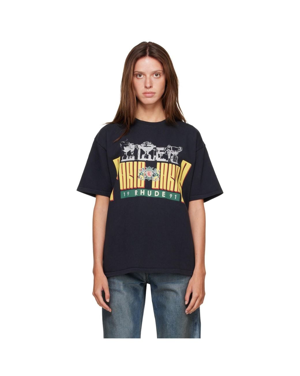 Rhude Black Trofeo' T-Shirt