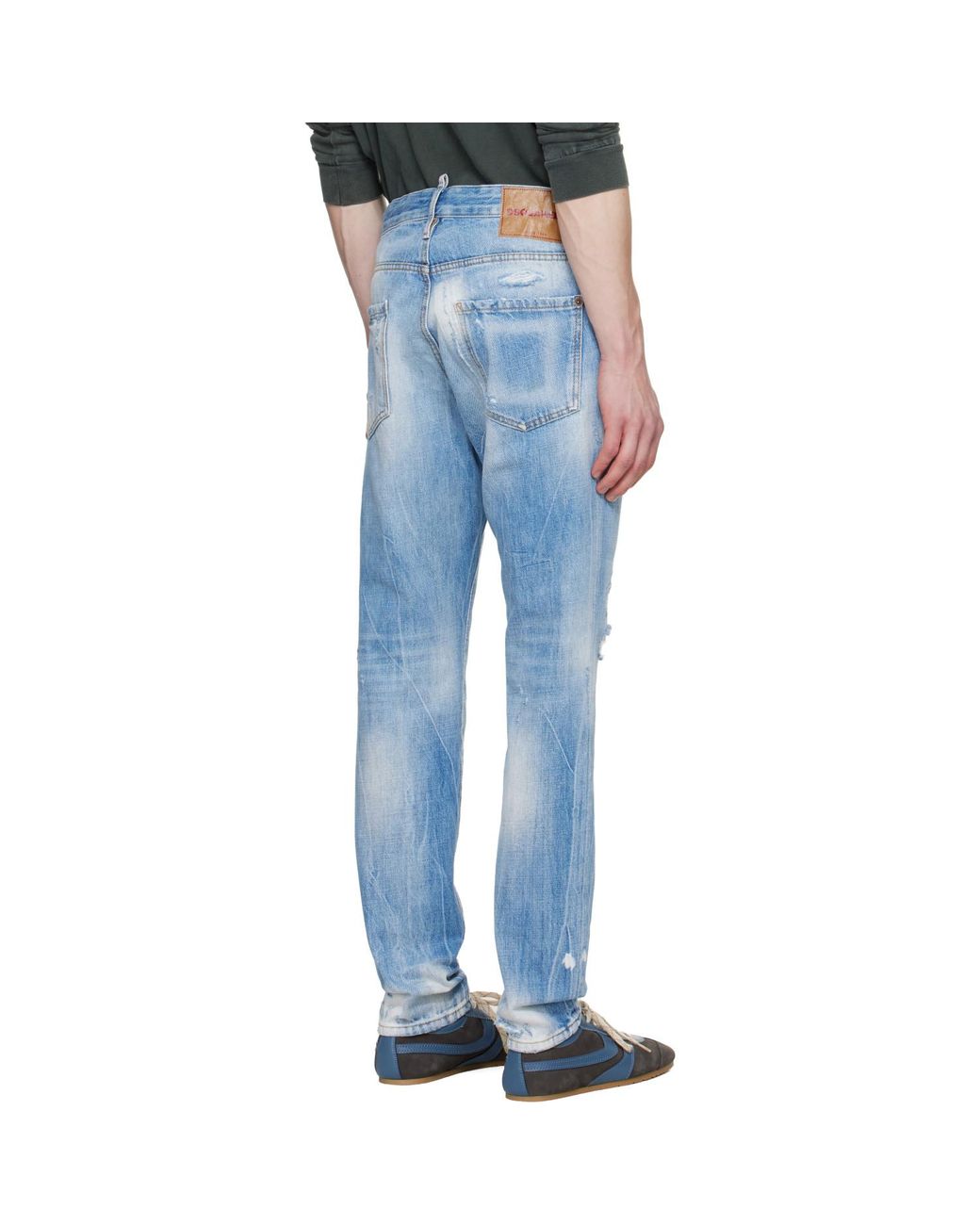 DSquared² Blue Light Wash Teddy Jeans for men