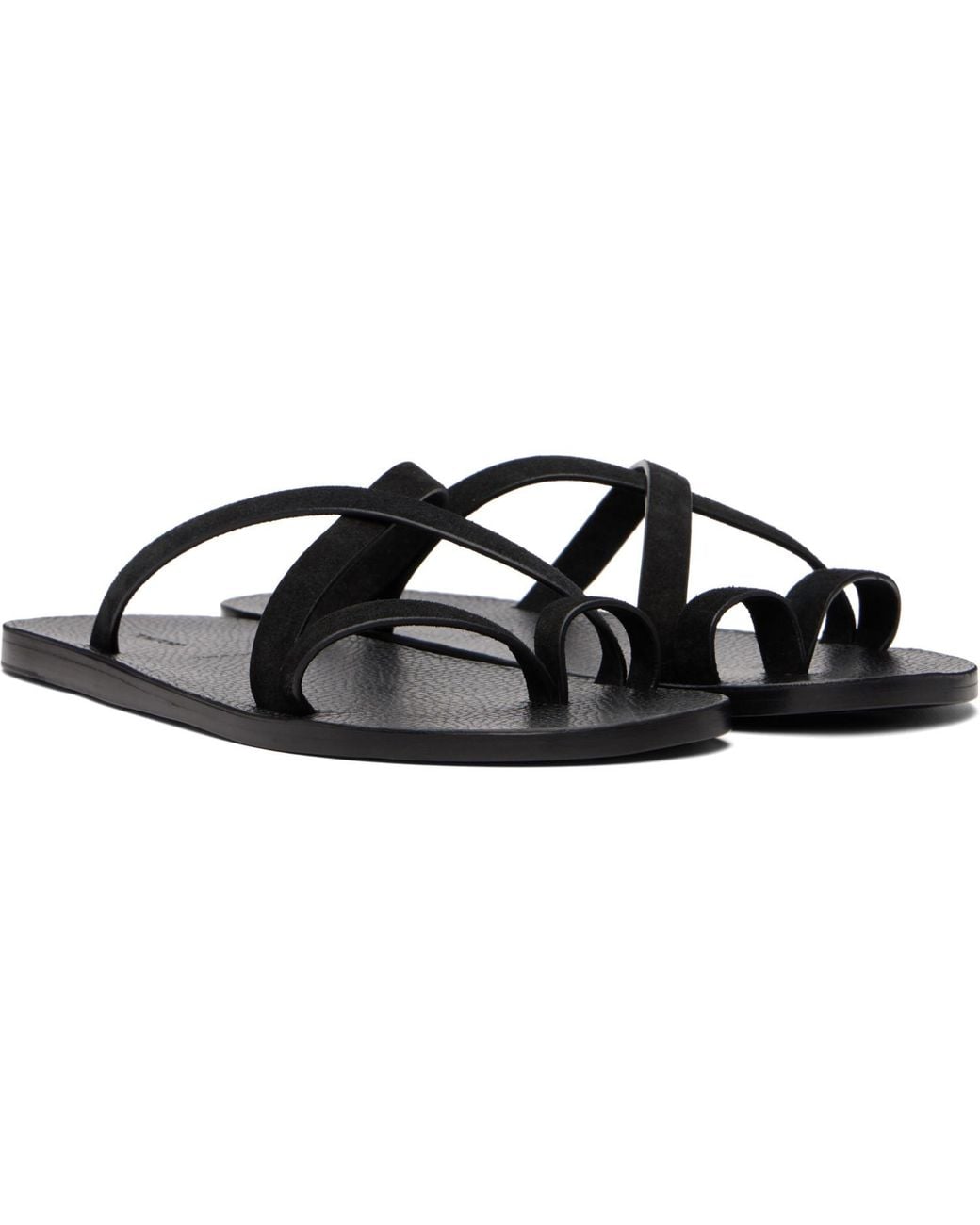 Tom Ford Black Suede Alfred Gladiator Sandals for men