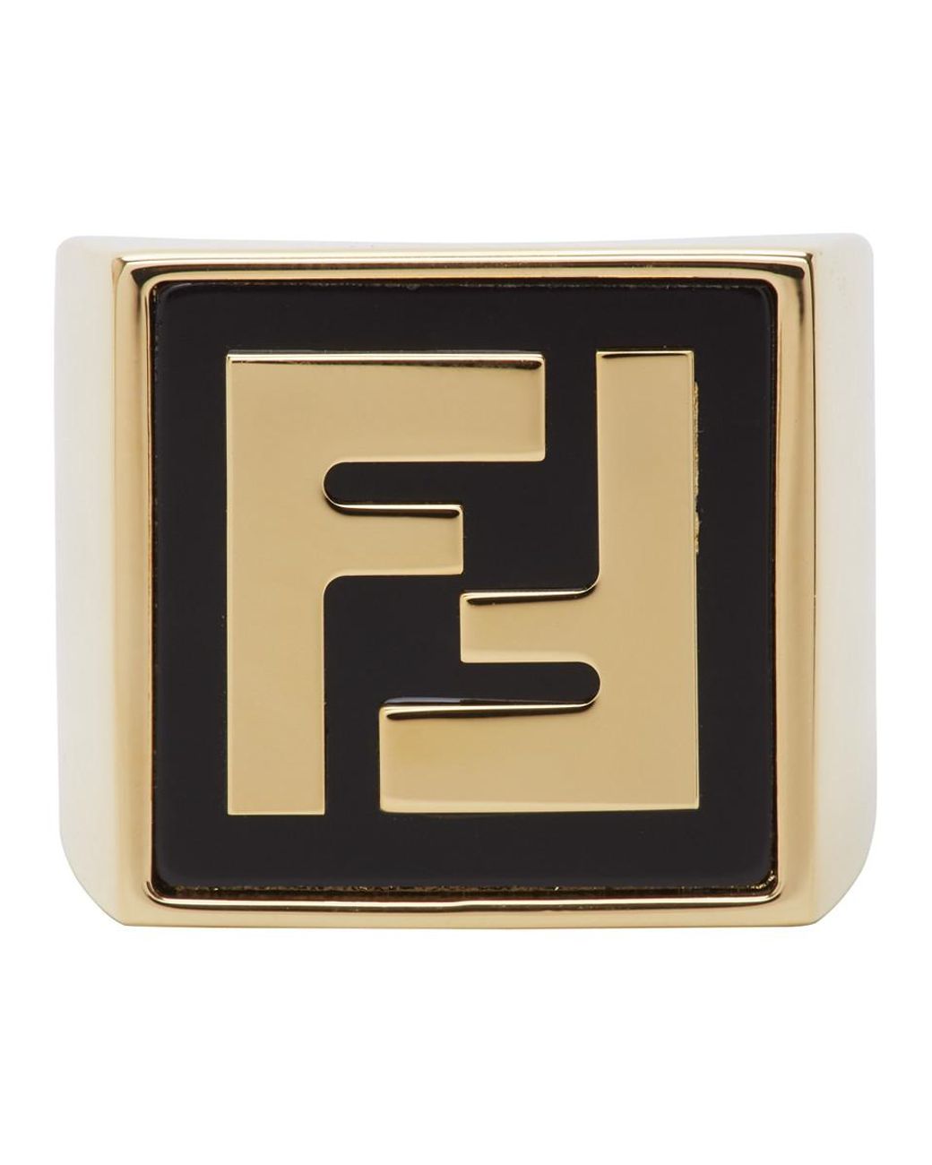 Bague chevaliere doree Forever Fendi pour homme Lyst