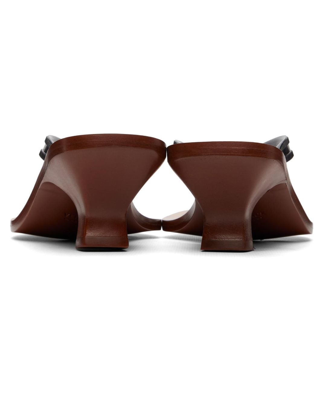 Versace Brown Sophie Rubber Thong Heeled Sandals