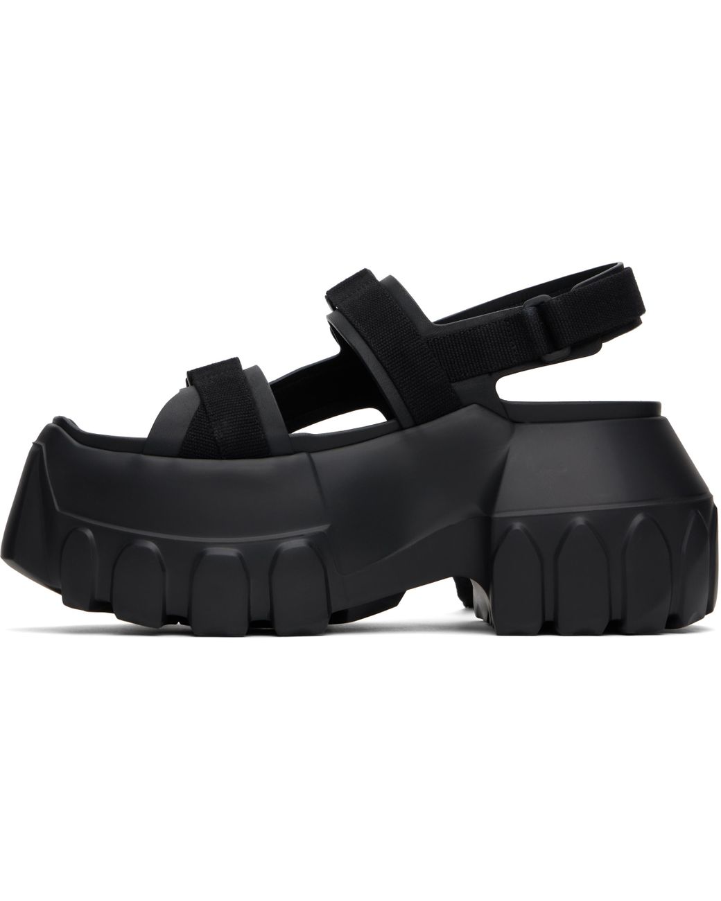 Rick Owens Hollywood Mega Tractor Sandals in Black for Men | Lyst