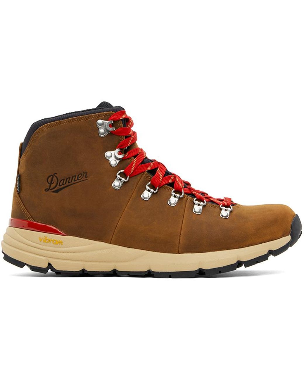 Danner Men's Mountain 600 Leaf GORE-TEX Boots - Grizzly Brown / Rhodo Red