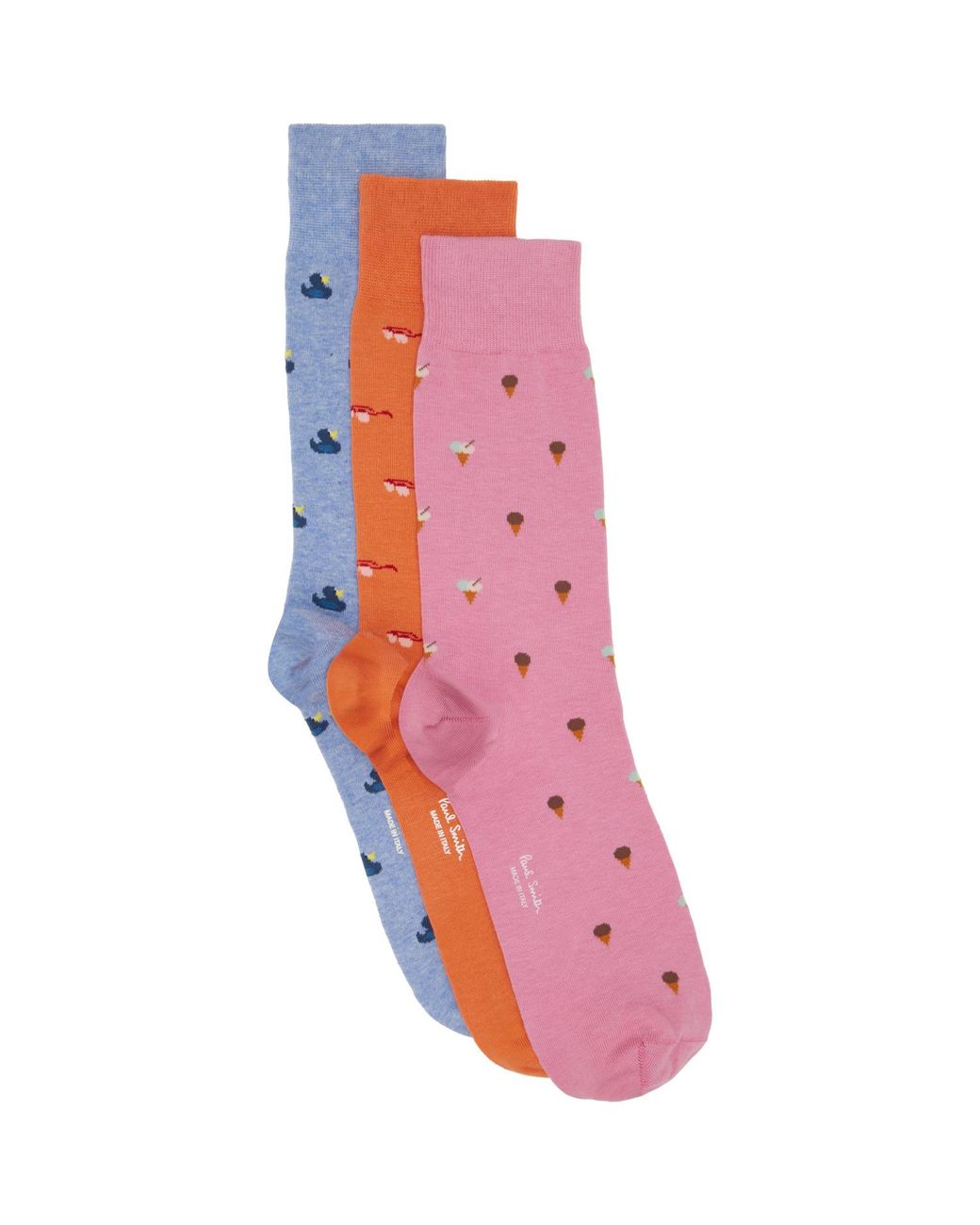 Paul Smith Pink Three-Pack Summer Novelty Socks for men