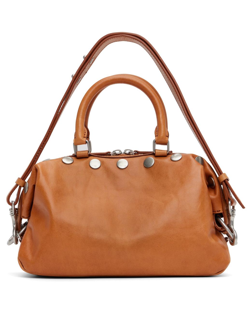 MARGE SHERWOOD Brown Dumpling Stud Mini Bag