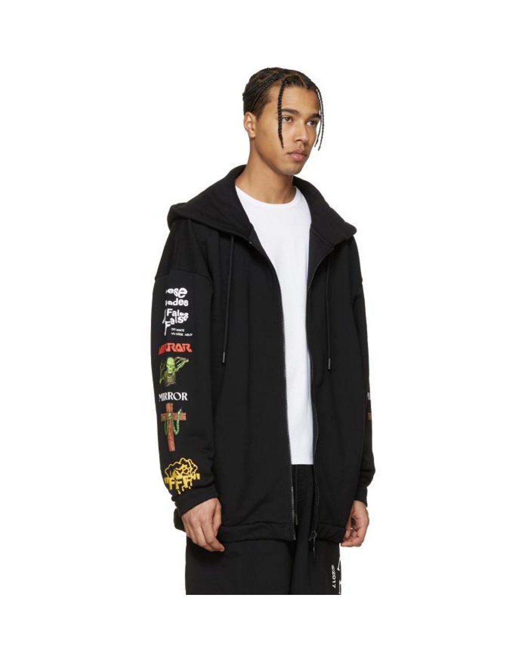 Off-White c/o Virgil Abloh Black Mix Rock Hoodie for Men | Lyst