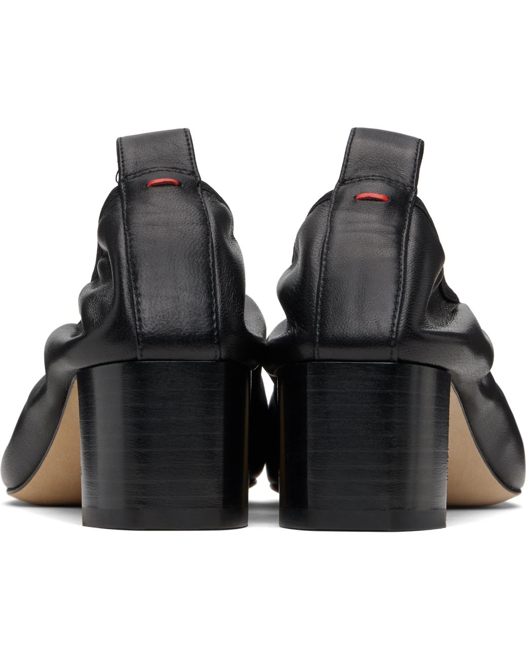 Aeyde Black Narissa Ruched Heels