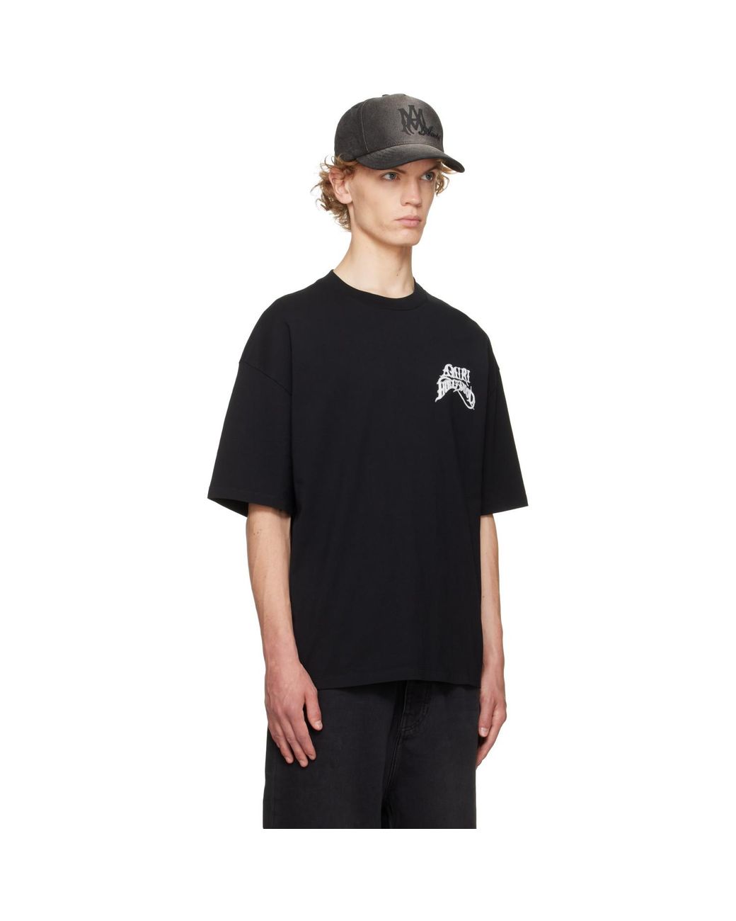 Amiri Black Hollywood' Lightweight Jersey Skate T-Shirt for men