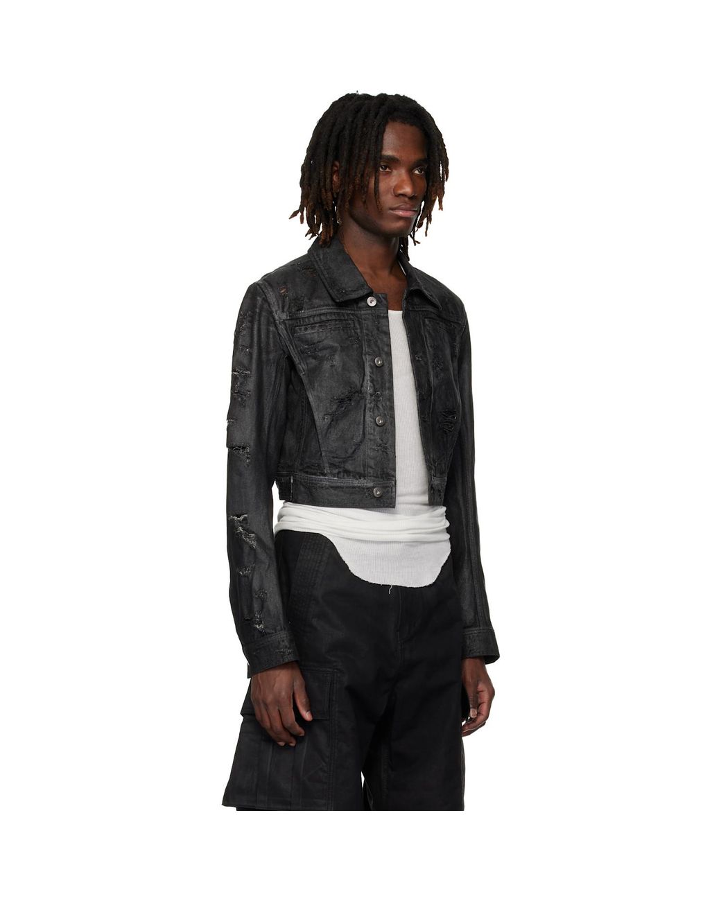 メンズ Det Blev Sent ブラック Waxed Cropped Bayard デニム