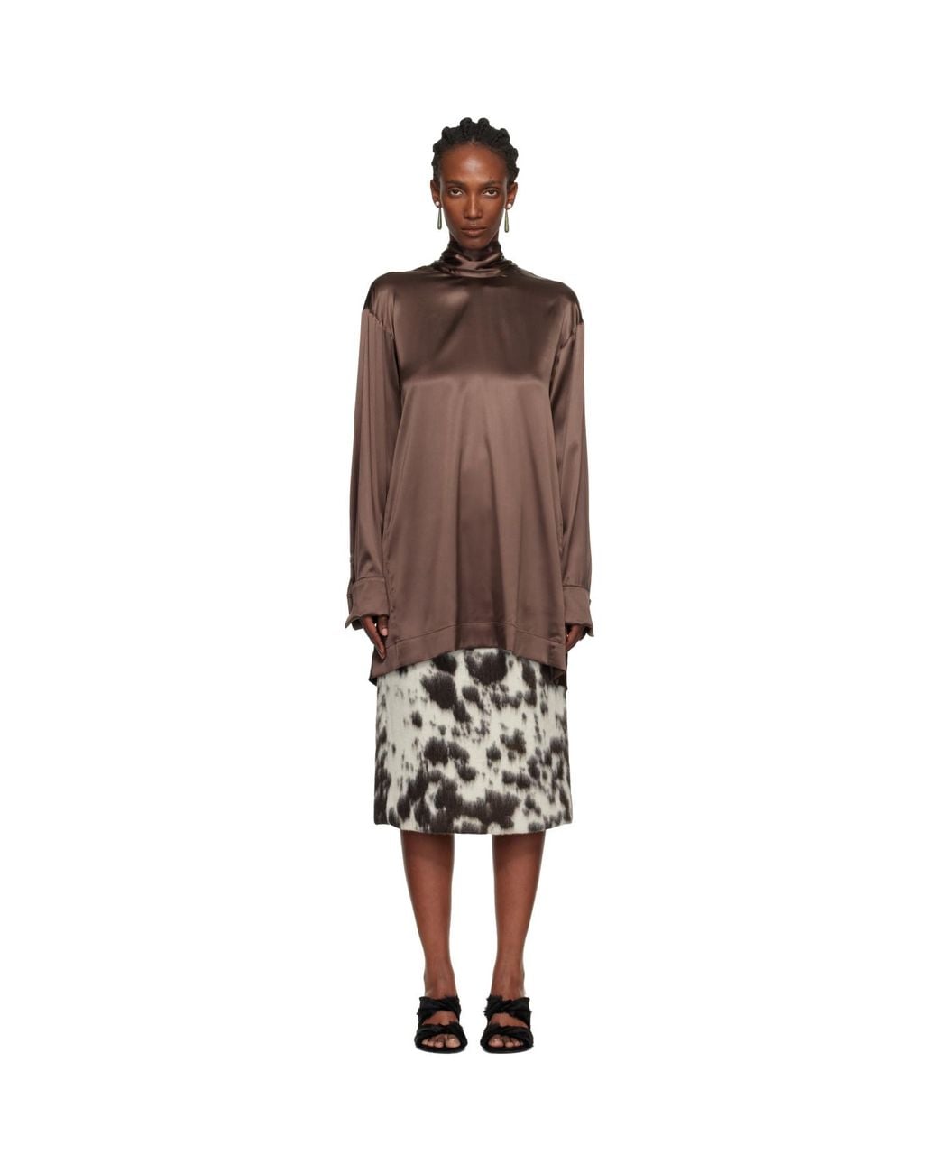 Dries Van Noten Black Pussy-Bow Blouse