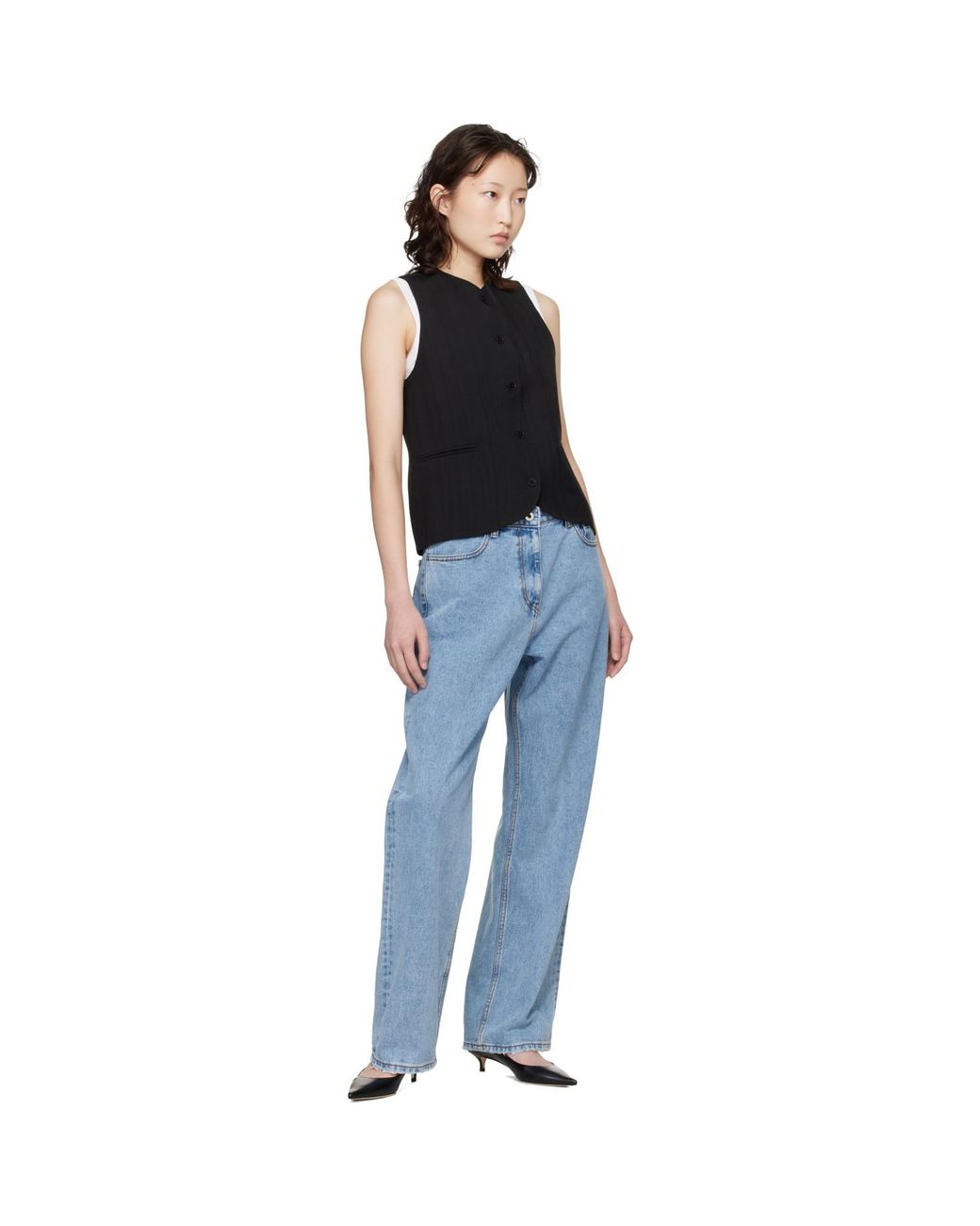 Loulou de Saison Black Paco Tailored Waistcoat