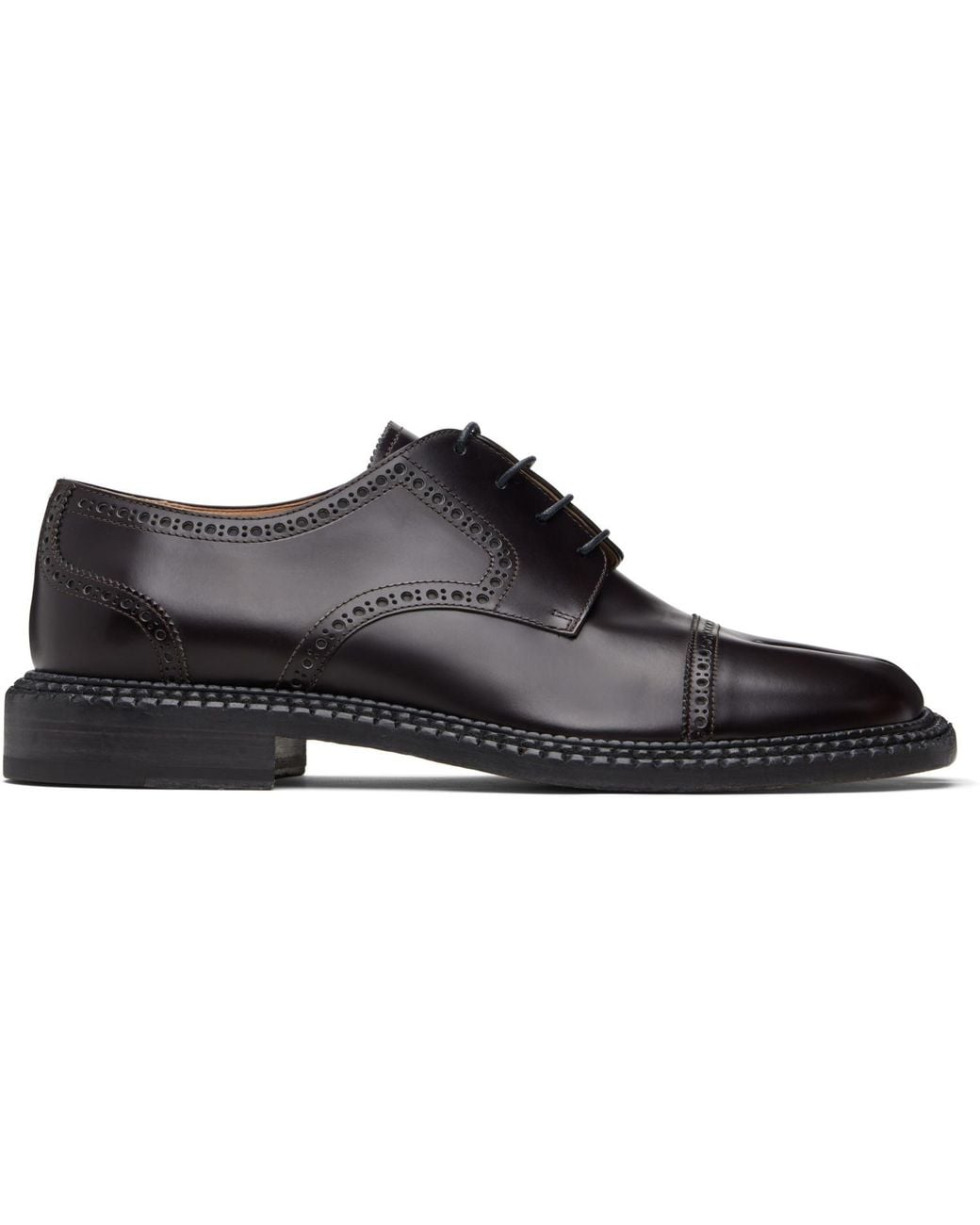 Maison Margiela Black Tabi City Lace-Up Derbys for men