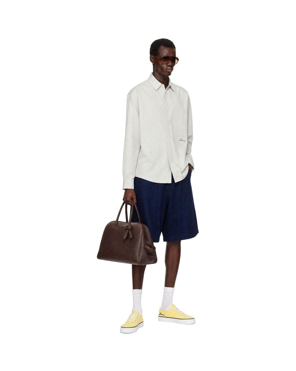 Jacquemus White Khaki 'The Simon' Shirt for men