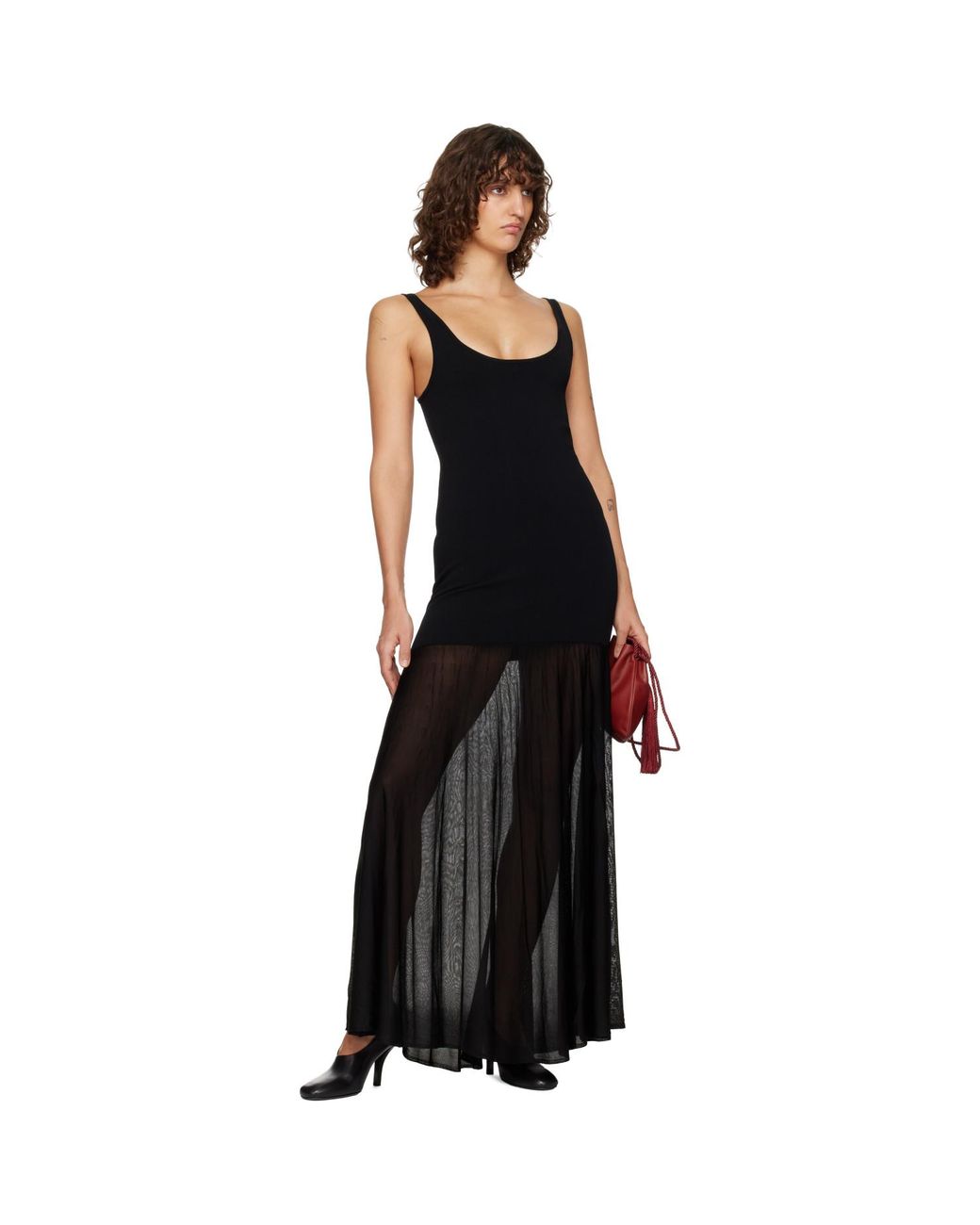 Totême Black Evening Tank Maxi Dress