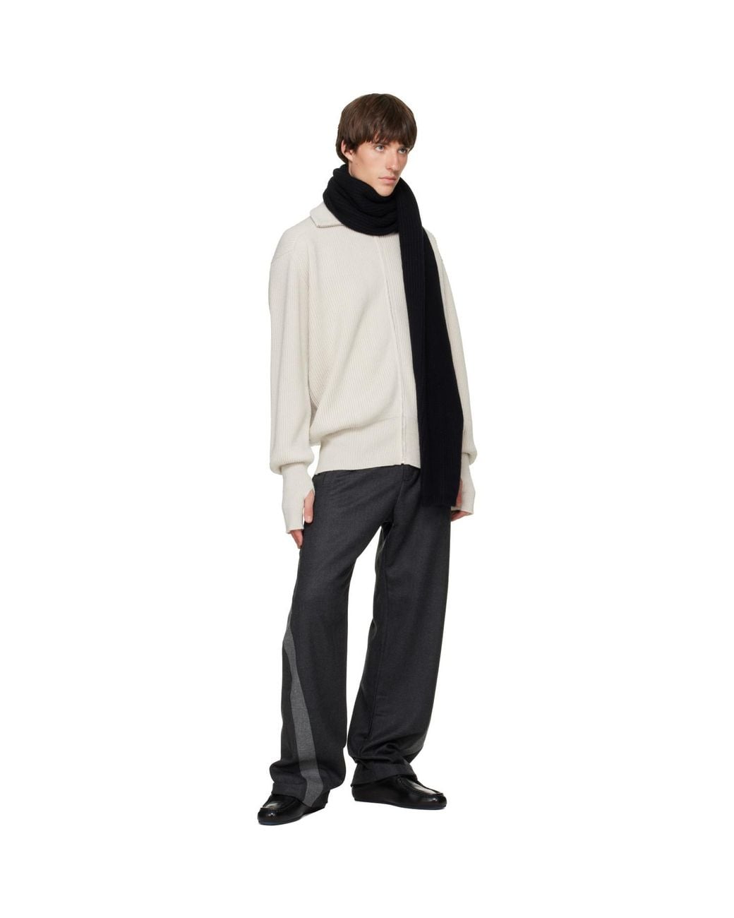 Lisa Yang Black Marseille Scarf for men