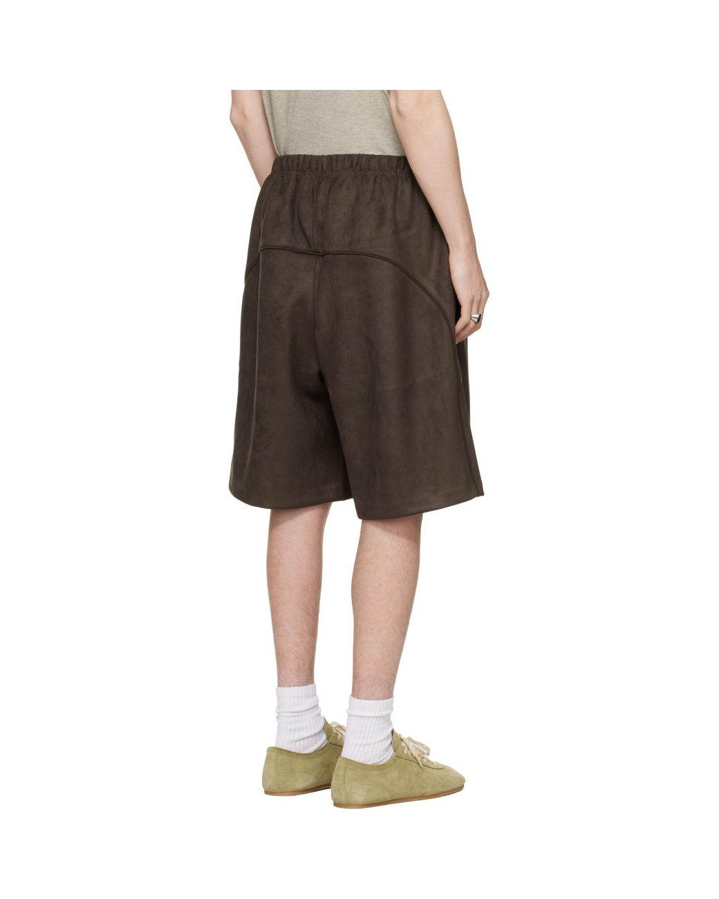 Fear Of God Black Signature Relaxed Faux-Suede Shorts for men