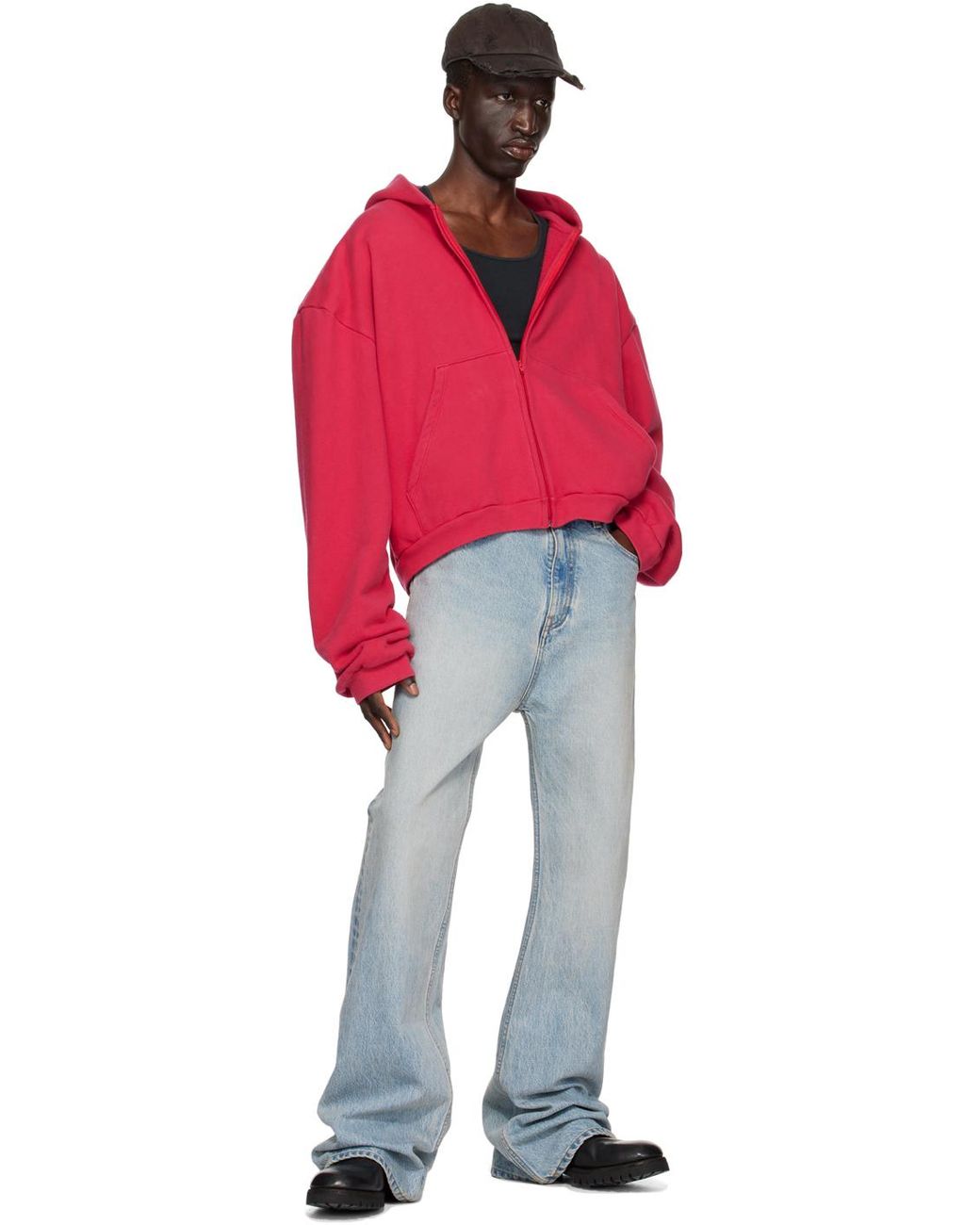 GREG ROSS Shoulder Pad Hoodie in Red for Men | Lyst Canada