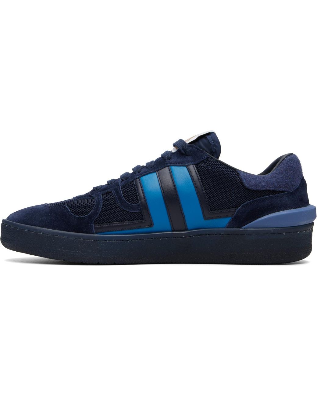 Lanvin Blue Clay Felt Sneakers for men