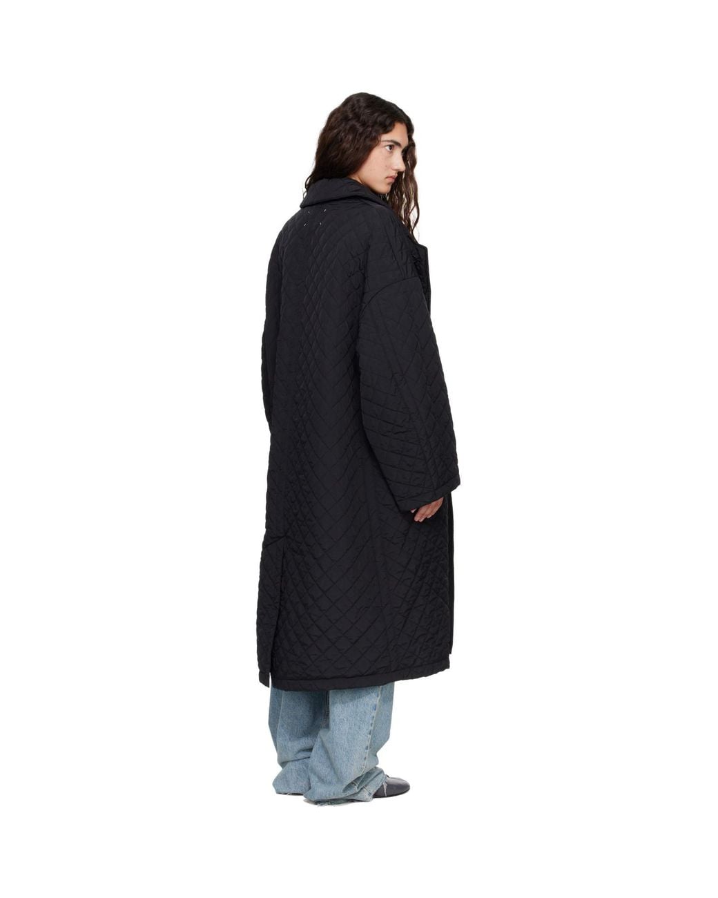 Maison Margiela Black Quilted Coat