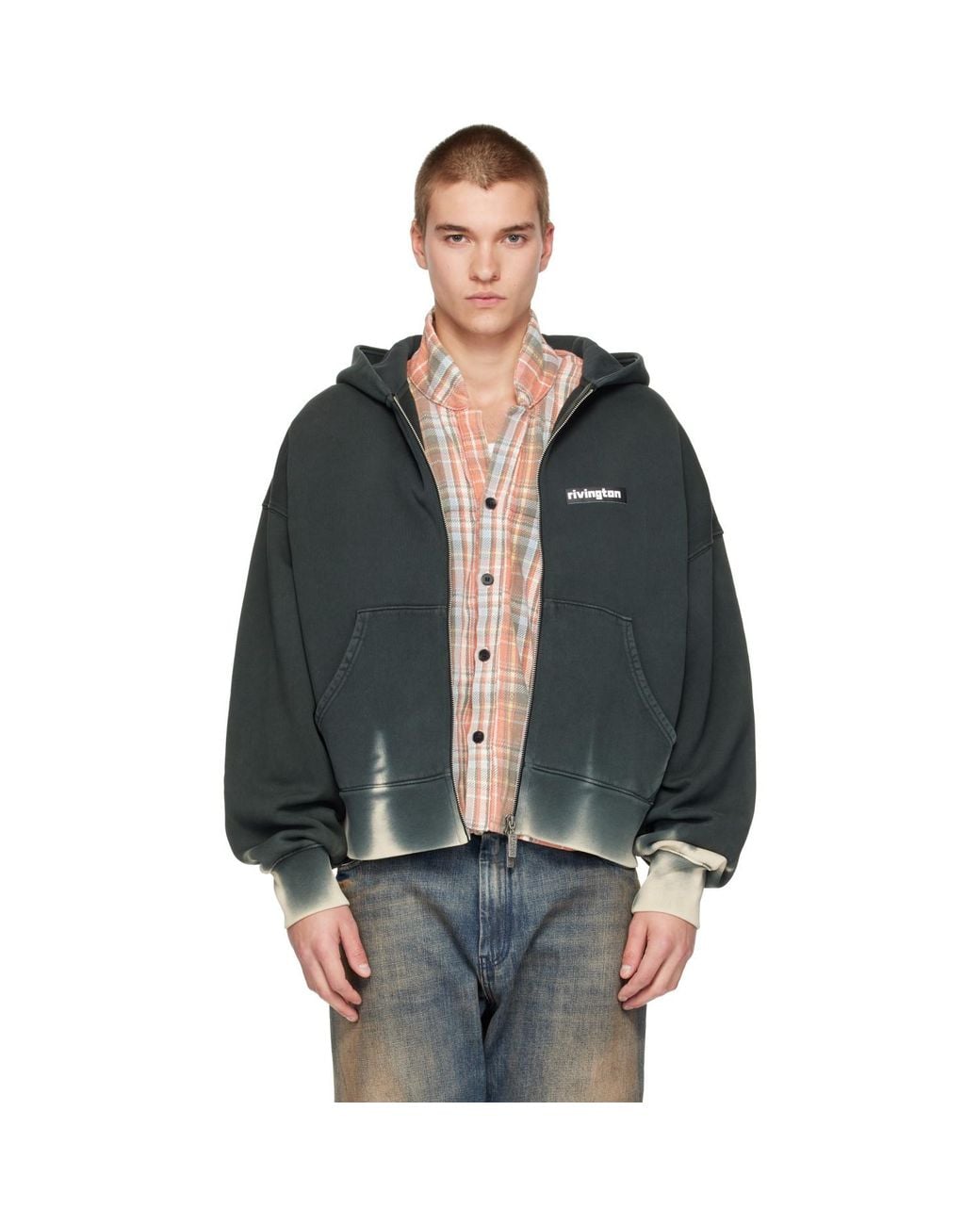 RIVINGTON roi Rebis Black Dark Country Cva Zip Hoodie for men